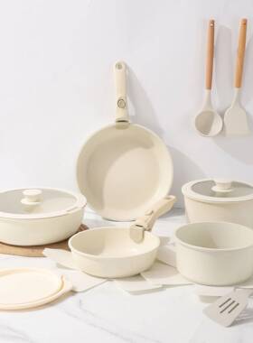 可拆卸手柄锅具套装不粘锅平底锅煎锅卡罗特套装锅pots铝锅电磁炉