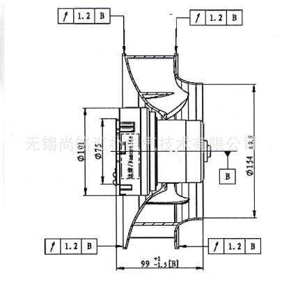 泛仕达EC涡流风机SC225F2-055-000-101空气净化器充电桩散热风扇