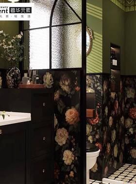 复卫古生间砖燕子瓷花纹瓷砖600x12浴0100轻法厕所室厨房室内墙砖