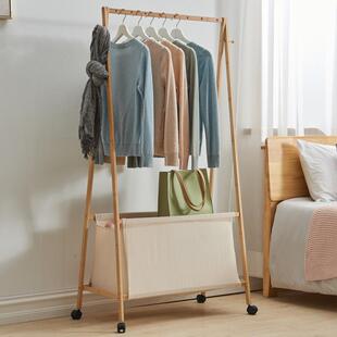 床见详情边夜落地衣架卧室晚上睡觉室放隔衣的服收纳筐内置物次净