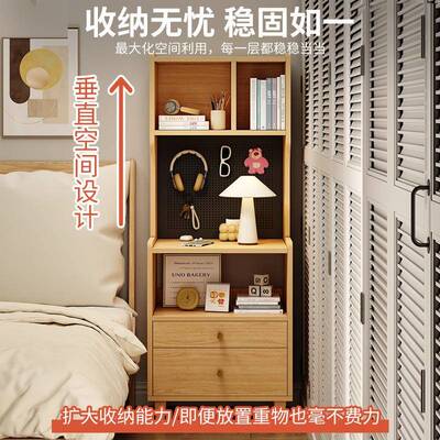 床头柜家用简物易加高置床边边架轻奢高级感简易见详情卧室床柜新