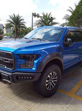 适用2022款福特猛禽F150（加宽）晴雨挡不锈钢雨眉装饰