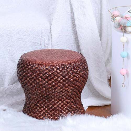 草编藤编坐凳圆凳沙发凳中式坐凳客厅沙发搭配竹制木制可叠放