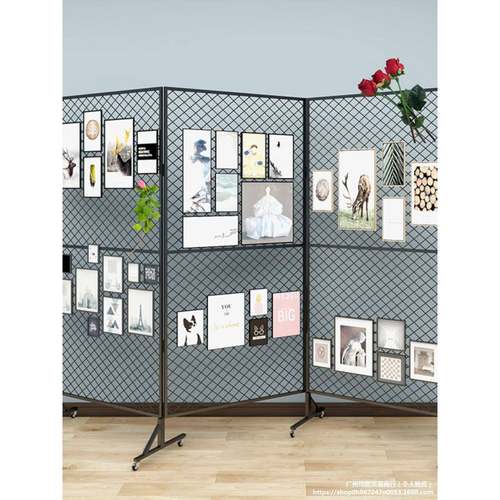 折叠网格架幼儿园画展作品网格网片铁艺网架书法绘画展示架