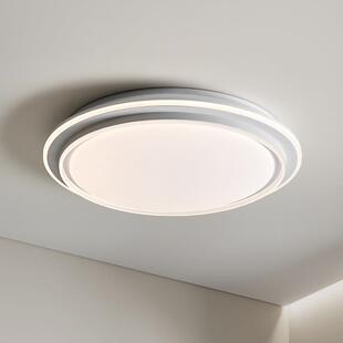 现代简约led卧室吸顶灯创意全光谱护眼儿童房书房阳台灯三色变光