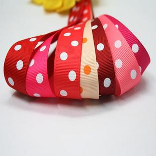 厦门姚明织RID带发涤纶圆点罗纹印刷丝带di批y包斜装 件2配2mm二点