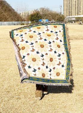 澳洲花卉露沙20200426花发多功营能盖毯卉四季通用办公睡室午家居