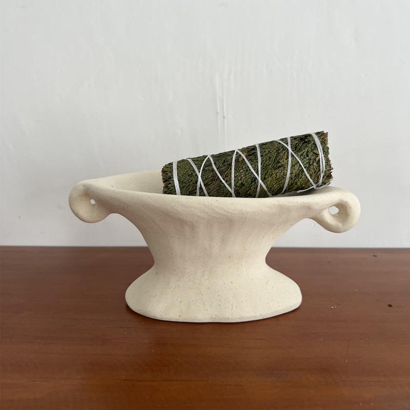 创HBQ木意圣燃烧不规耳则盘陶瓷双盘