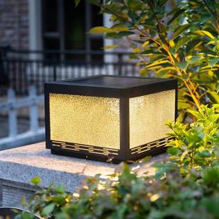 太阳能柱头灯户外防水别庭院大门阳云阁柱头围台墙子灯室外院子门