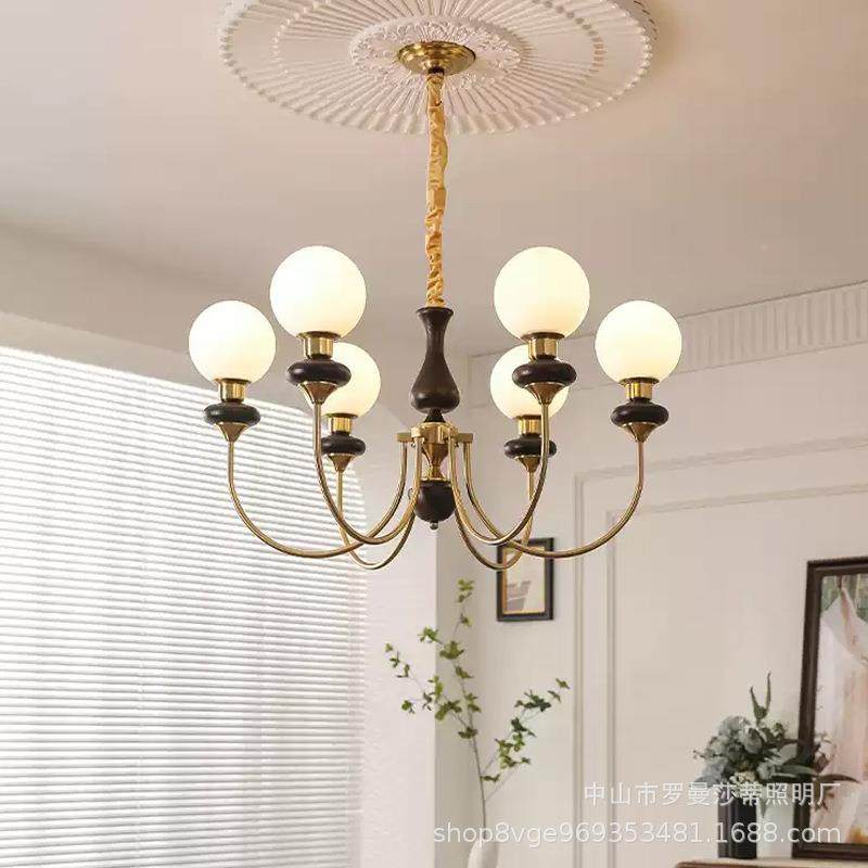 法古式中古客厅866吊灯美t式复vinage大厅木主灯胡桃高级感灯具,家装灯饰光源,智能吊灯,淘宝优惠券,粉丝福利购,淘宝优惠卷