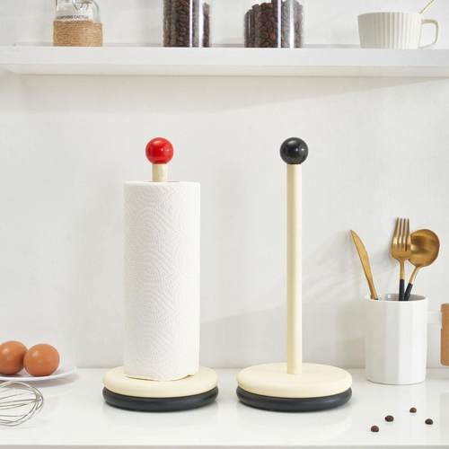 厨房纸巾架意人988木质纸架立式纸巾收纳架懒抹布卷保鲜膜创收纳