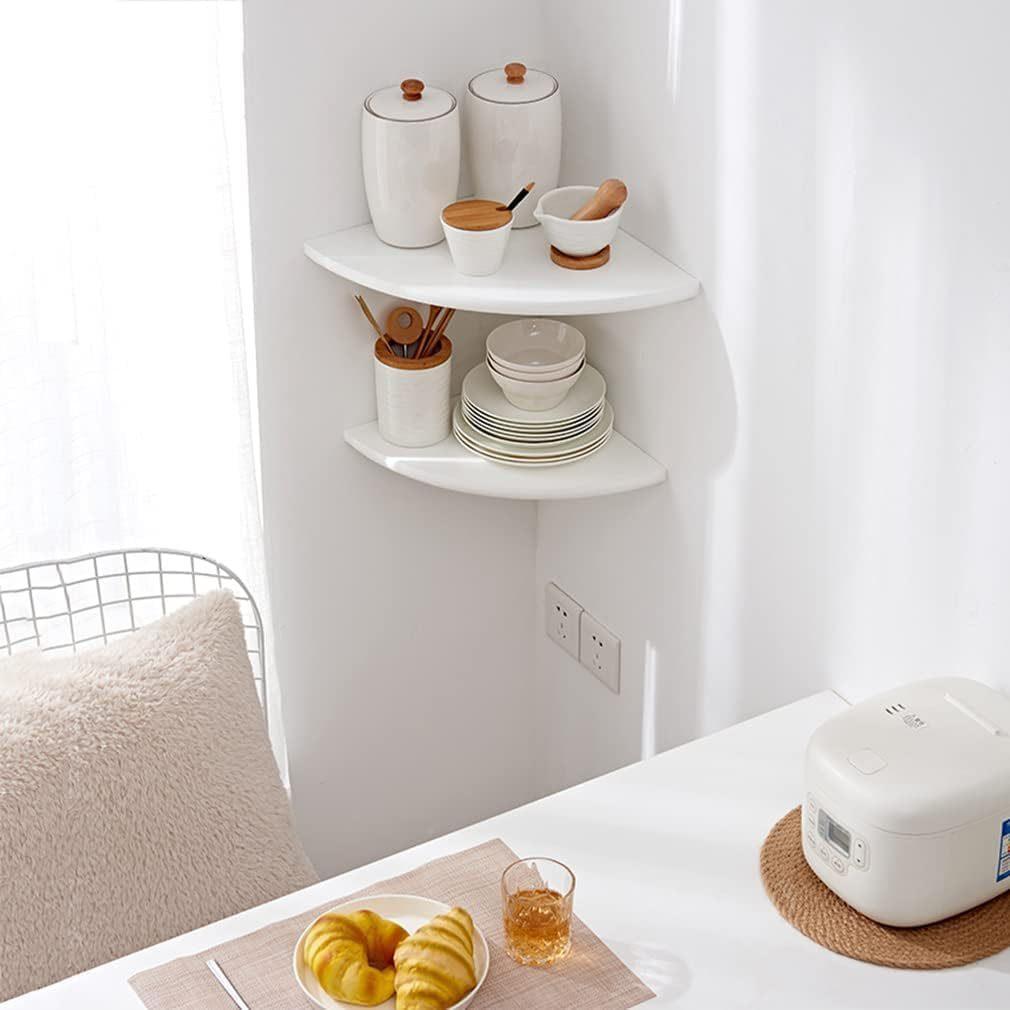 实木墙角扇形置物置物架架玄卧墙室面装饰架杂物收纳入户关绿植置