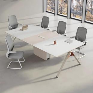 办待公会议桌长桌简约现代议室桌椅组小型会议桌子合会议桌椅接洽