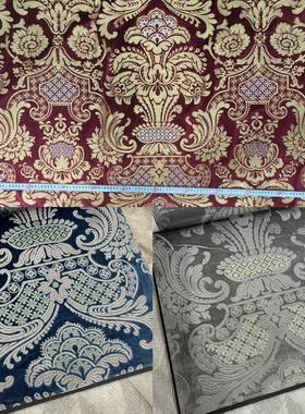 门幅140cm满绣绣花复古欧式满绣绣花沙发布复古红色蓝色沙发布