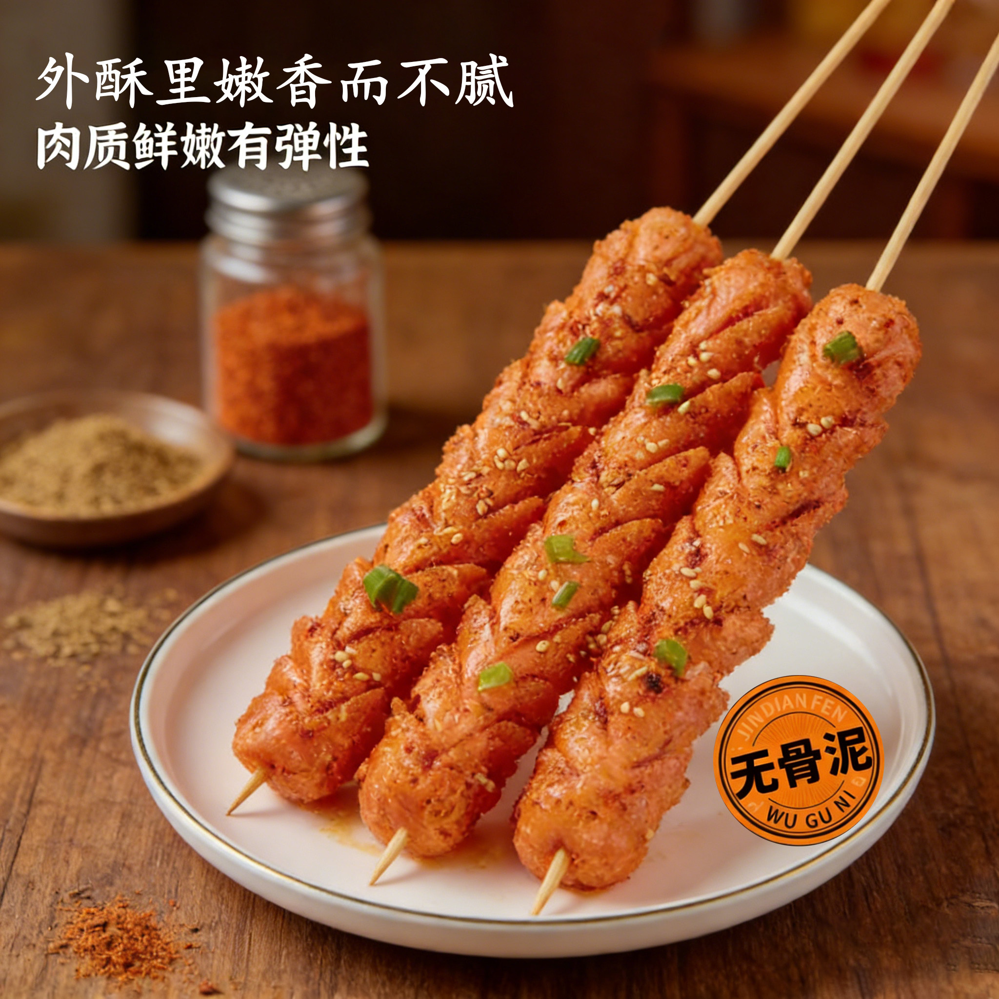 【旗舰店】夫宇淀粉肠约90g网红脆皮煎烤肠鸡肉火腿肠路边摊同款