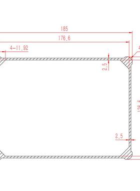 防水铝合金户外壳IP6AOX8外*仪器仪表控制器铝盒电源8铝壳15135