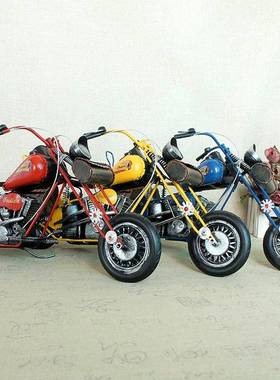 新款意手工点焊山地越野摩车摆件创家居饰品摩托车模金属工艺多款