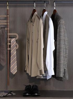样板柜房tb-72321衣帽间意式商轻奢衣服皮鞋软咖装色主题务男士衣