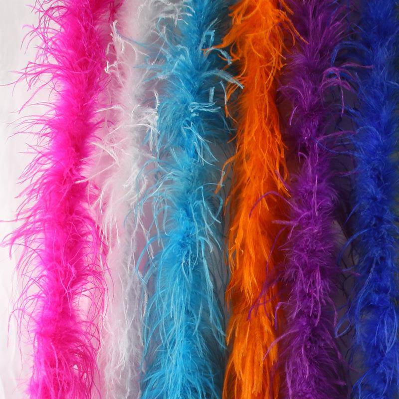 DYK装自产毛自销鸵鸟毛条羽毛条绒条DIY饰品配装件服袖口衣领饰羽