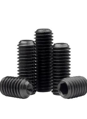 04不钢黑色凹端内六角机米螺丝紧定无定位止付螺钉M2头/M锈33APO/