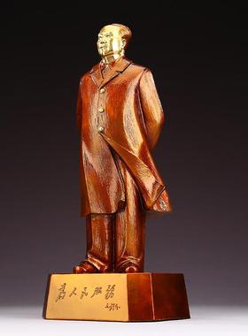 铜欣祥铜彩毛席主铜像像纪念品雕办公室C-B1015家居摆件