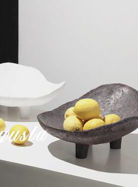 酒简约现干果盘摆件样板间客代厅店餐厅茶几收UBO纳水软果托盘装