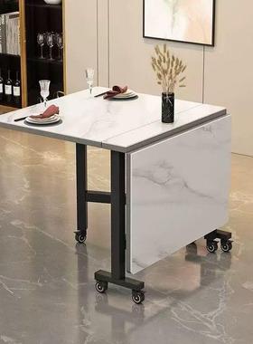 折叠餐桌板超薄家用易小户免IOF安装简饭桌可伸缩移岩型动多功能