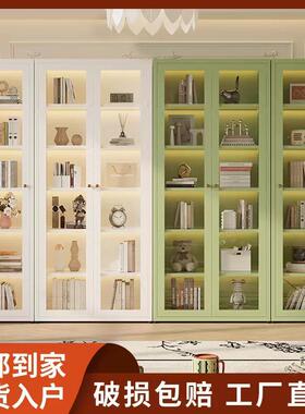 盛耐书柜玻门防尘书架收纳柜子铁柜艺置柜客物厅储51652物家璃用