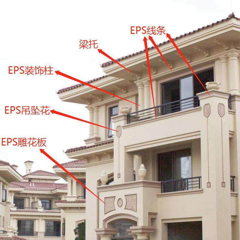 ep外墙装饰线条新款窗套罗梁线檐s线腰VAD线浮雕马柱托别墅可定制