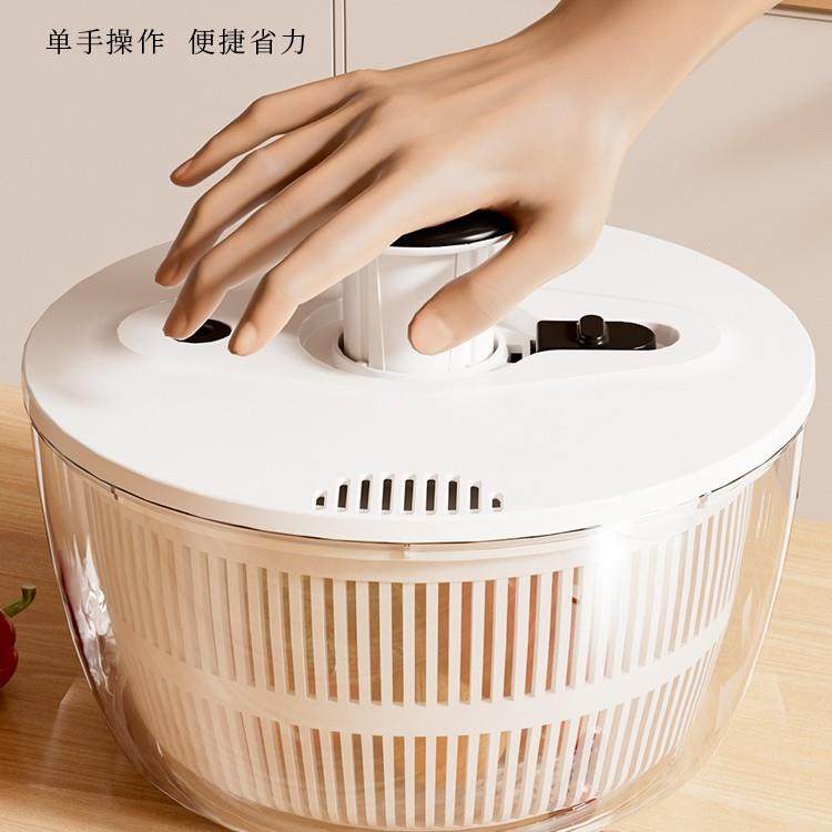 蔬菜器家用手动沙菜拉甩干机果蔬甩脱水篮洗水果水TKT沥水