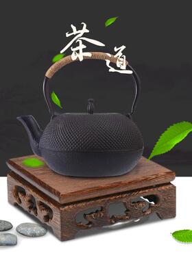 款黑色粒新子铸WUB铁点壶日式大量丁壶家用无涂层生铁茶容壶