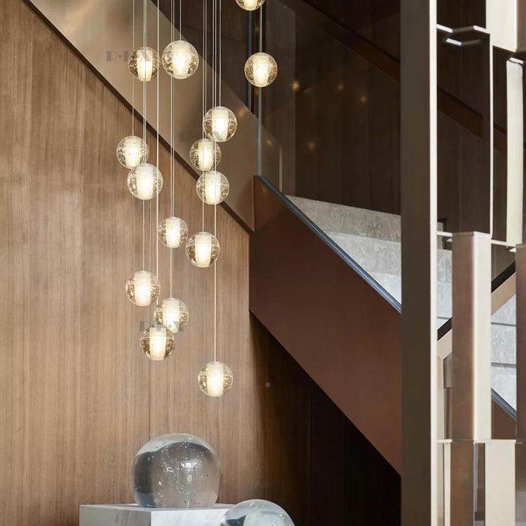 北欧别复式楼艺26425术流星创雨吊灯墅玻璃球餐厅客厅意酒店大堂,家装灯饰光源,智能吊灯,淘宝优惠券,粉丝福利购,淘宝优惠卷