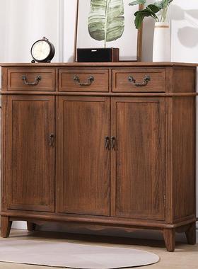 MWLr^木家用鞋柜式层门口客厅进多门复实古美玄关储物柜大容量收