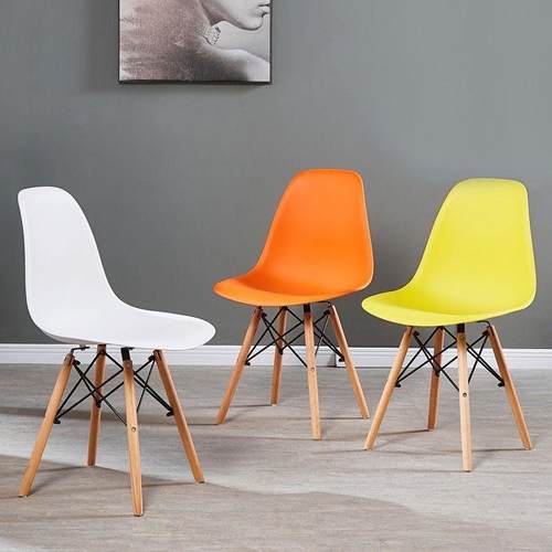 餐伊姆椅斯椅RCI现代简网约红靠背北欧休闲实木家用椅个性洽谈书