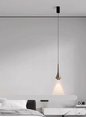 卧室床头可吊灯极简意式创意设感54742餐厅吧台计小线灯升吊降水