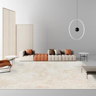 客厅床地毯现代油北地欧风条纹轻奢卧室前沙里尔发茶几家用奶垫易