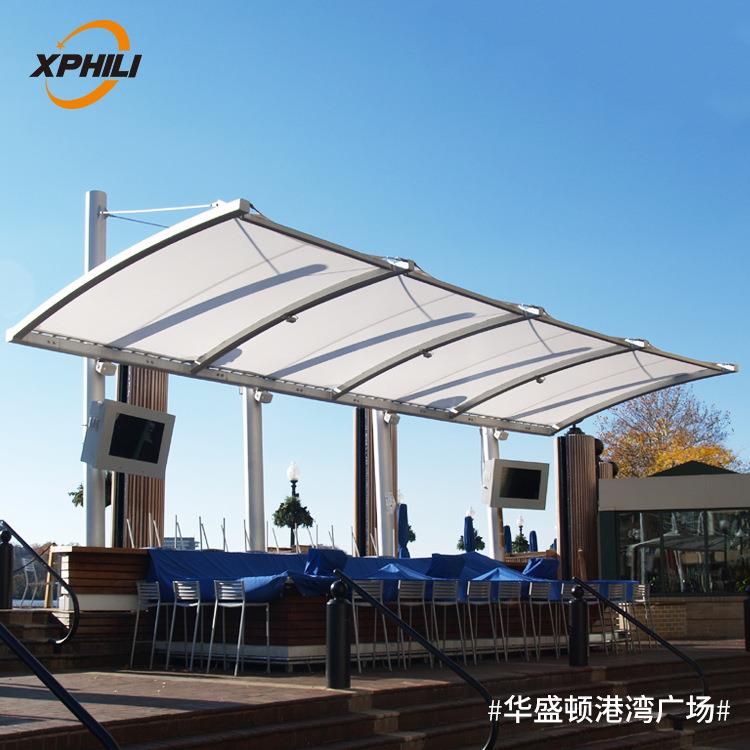 PVC、PTFE悬挑膜结构看台抗震抗风结构强度遮阳雨棚优美简洁