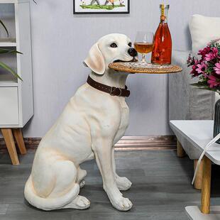 现代简约大狗动物创意落地摆件乔迁北欧轻奢客厅电视柜家居装饰品