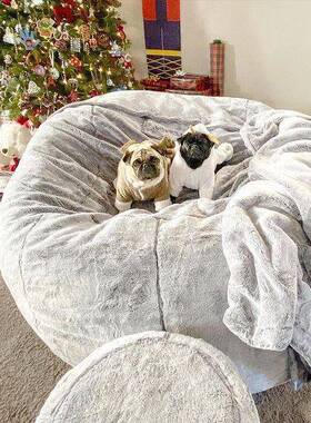 豆袋懒人沙发豆包人造毛皮海绵包热销5FT6FT7FT沙发源