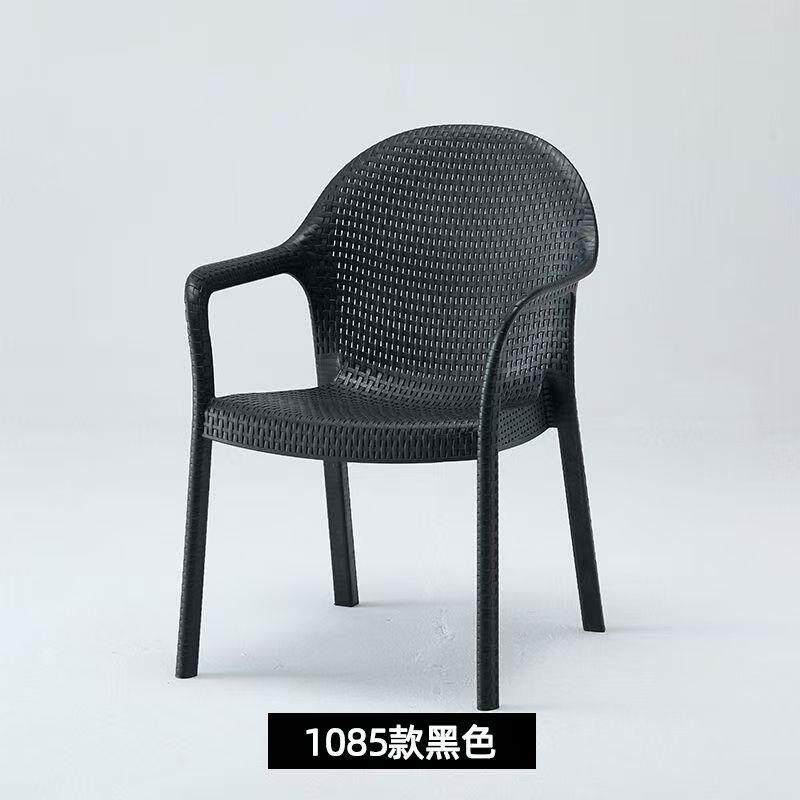 户外椅子奶茶店休闲黑白多色单椅大排档夜摆餐饮餐椅室外椅子