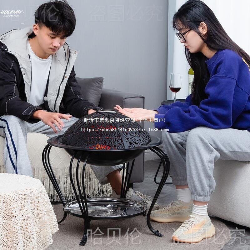 冬天烤火炉铸铁取暖家用炉子取暖炉室内烧炭炉柴火炭火烧煤农村