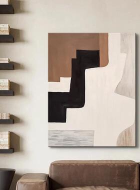 流云现代抽象象装饰画侘寂抽QB202406中古理风沙发背后摆画玄关肌