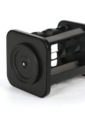 45起新款头黑色方1圆套头40不锈钢玻AM-1001璃旋转调料罐套装