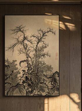 新中式玄房YZ202312关样茶室竹平安装饰画禅意板房楼梯挂画酒店书