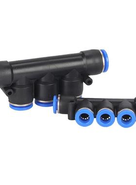 TPM朝日气动塑快速气管6插接头料快插PK4//8快/10五通外径10无品