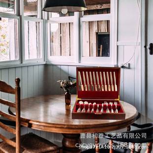 盒叉便携金属提手多层刀CY-87795盒多功能实储木盒物盒高刀端内衬