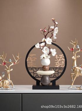 现代简约来客运XFP转花时瓶厅装饰品高颜值新款新中式玄电关视柜