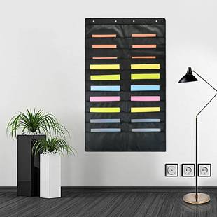 20格牛津排布文件挂058-10层袋十层双夹门后杂志收纳袋办公收文件