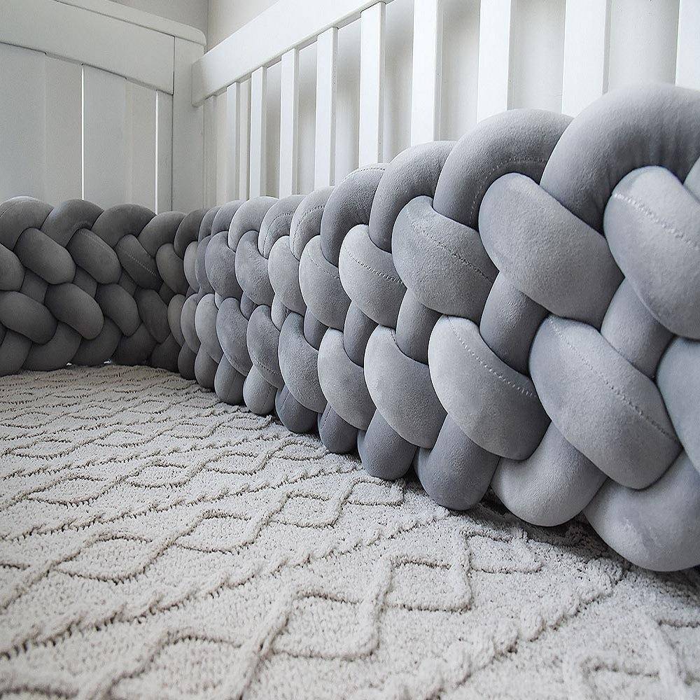 in新款六股花辫北欧条打结抱枕儿童6g001房长防撞麻条靠垫s抱枕