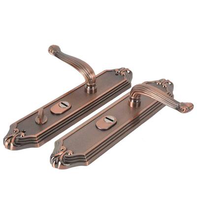 盗金门锁门把手执手锁工程用玫瑰锌合金防配拉手doorhandle门8810